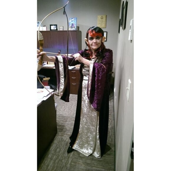 𝅺MEDIEVAL Victorian Long Dress Purple Cosplay Irish Costume Halloween Viking NWT - Picture 9 of 13